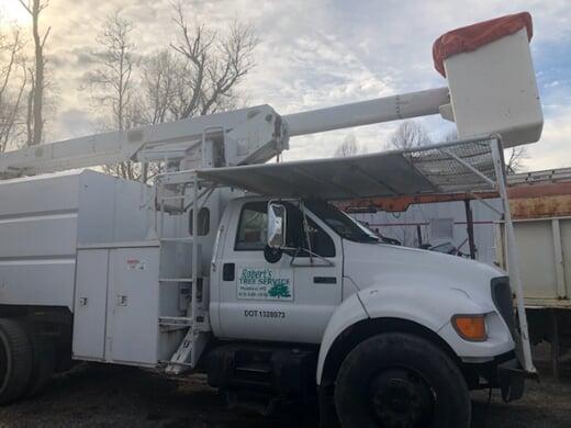 Robert's Tree Service Bucket Truck